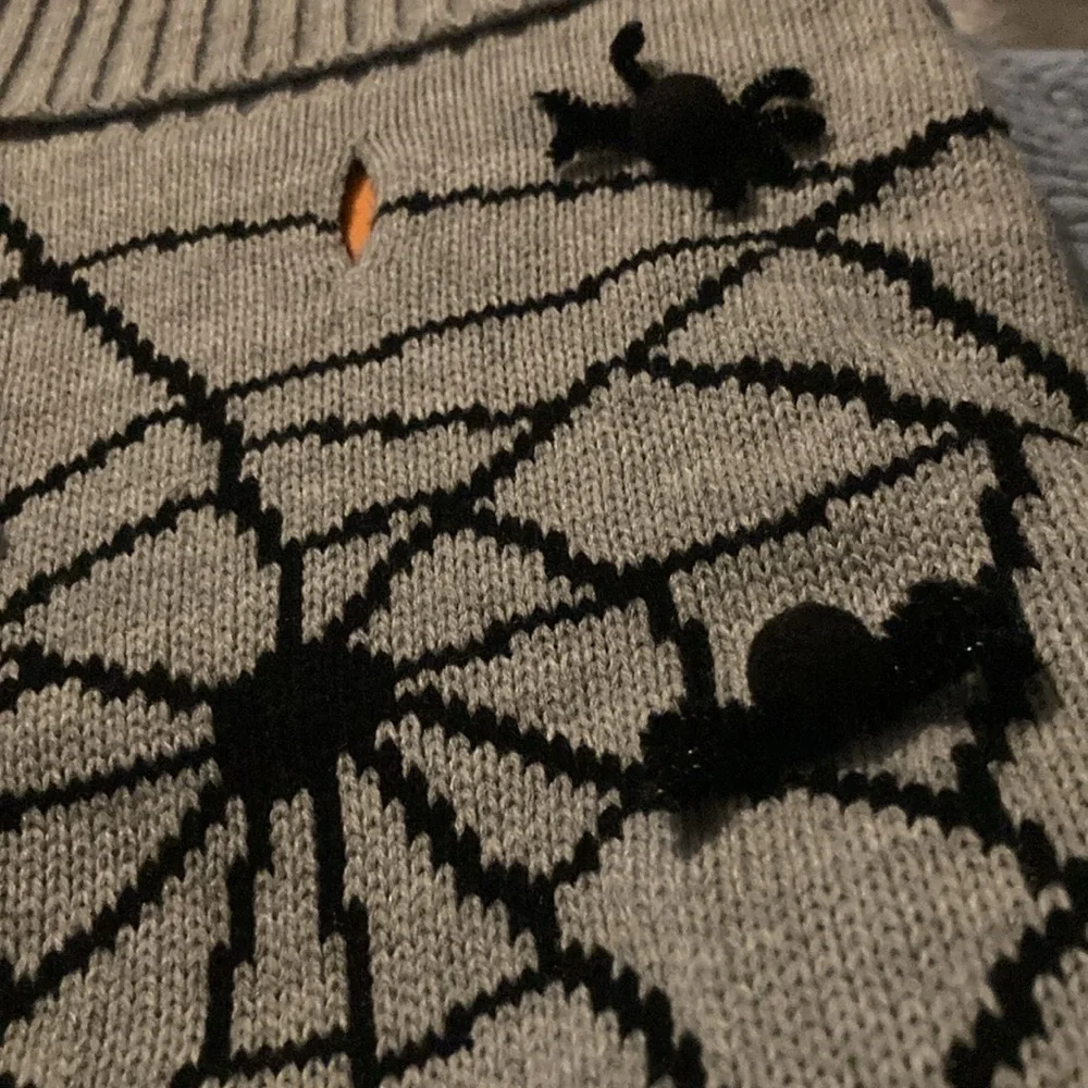 NEW Spiderweb spider Pet Sweater Dog Outfit Turtleneck size small Halloween